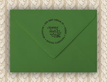 Noel Personalized Self-inking Round Return Address Design on Envelope