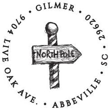 North Personalized Self-inking Round Return Address Design