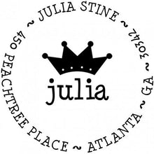 Princess Personalized Self-inking Round Return Address Design