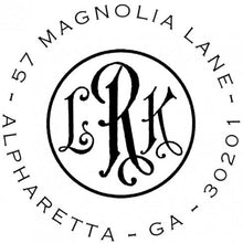 Roman Personalized Self-inking Round Return Address Stamp