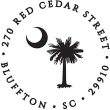 South Personalized Self-inking Round Return Address Stamp on Envelope