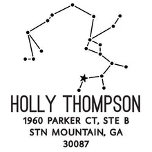 Sagittarius Constellation Personalized Self Inking Round Return Address Stamp