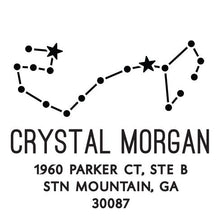 Scorpio Constellation Personalized Self Inking Round Return Address Stamp