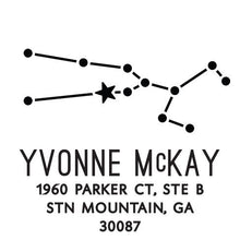 Taurus Constellation Personalized Self Inking Round Return Address Stamp