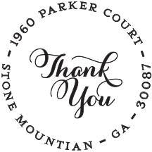 Thank you Personalized Self-Inking Return Address Stamp