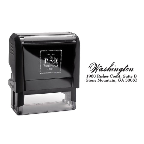 Rectangle PSA Essentials Personalized Self-Inking Return Address Stamp Black