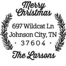 Winter Laurel  Personalized Self-inking Round Return Address Stamp