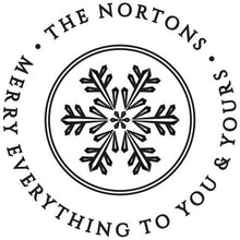 Winter Snow Return Address Stamp Design