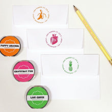 Juicy Pineapple Return Address Stamp Design on envelope